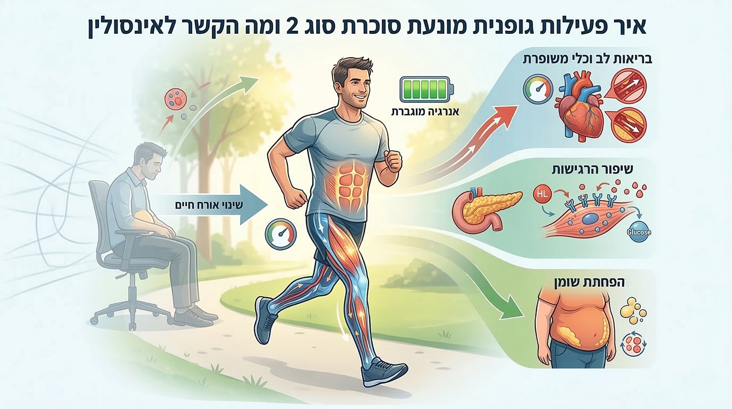 פעילות גופנית מונעת סוכרת סוג 2